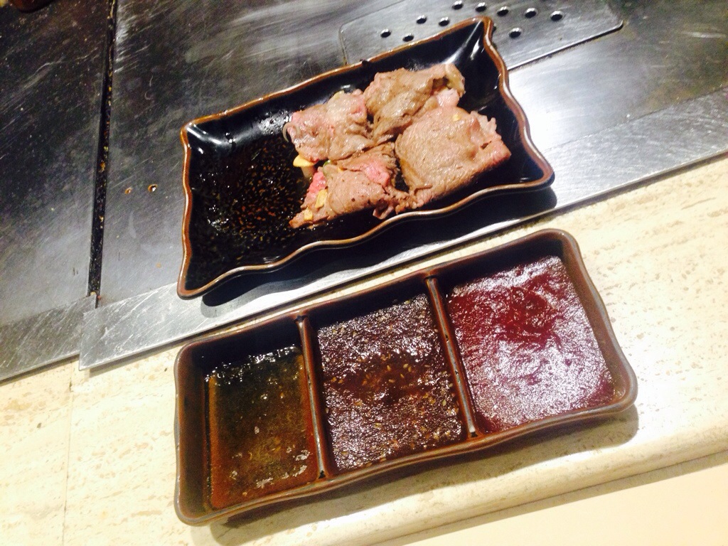 Garlic Ribeye Rolls (Usuyaki) @ Gyu King Gyu King Teppanyaki