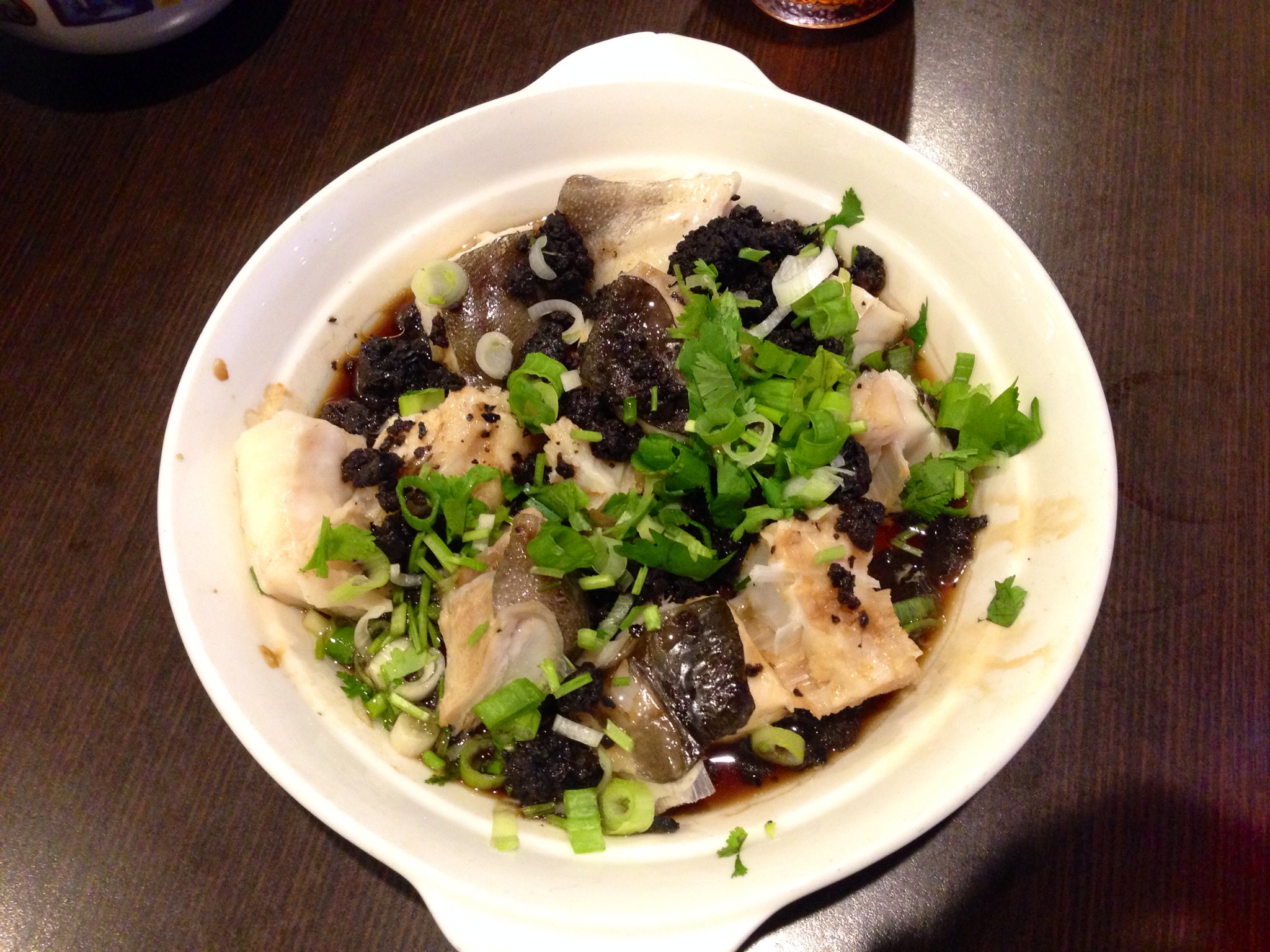 Steamed Halibut Belly with Black Beans @ Deer Garden