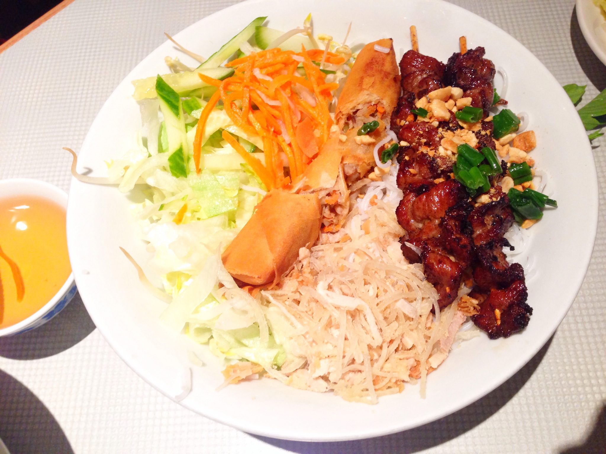 Grilled Pork, Spring Roll with Vermicielli & Shredded Pork @ Pho An Nam