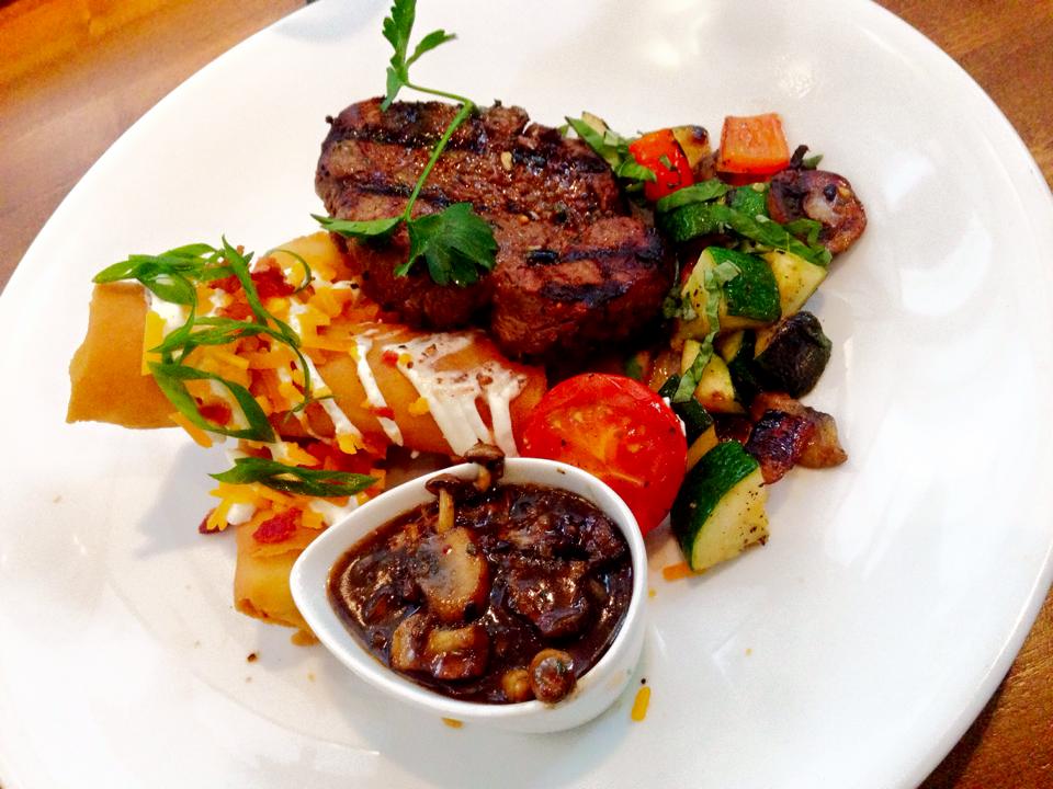 Fillet Mignon with Mushroom Jus @ Joey Bentall One