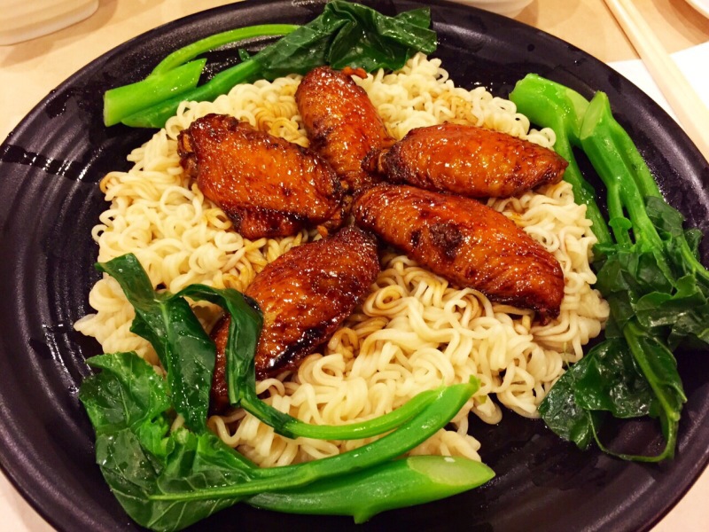 Aged Soya Chicken Wings on Instant Ramen @ Double Double