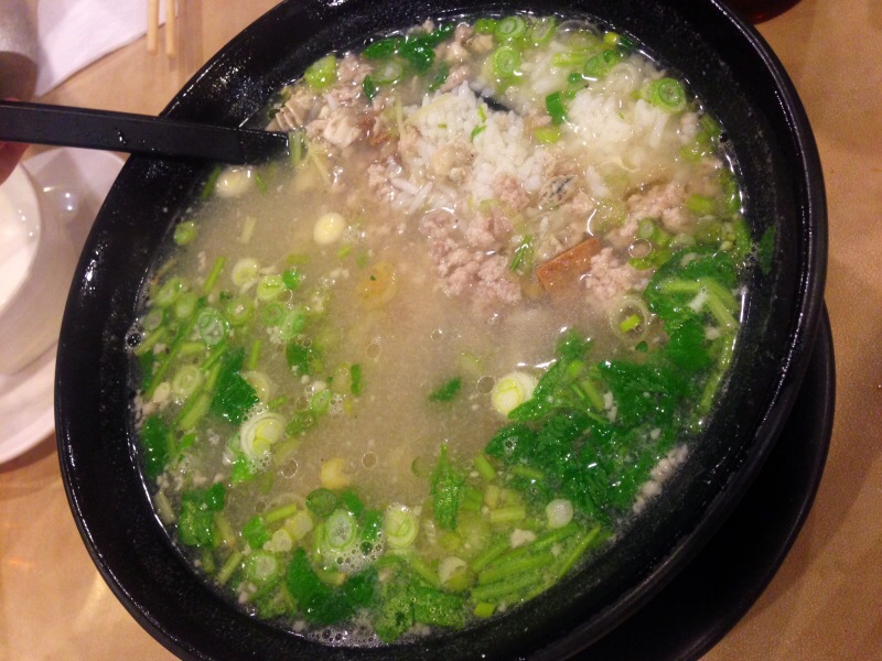 Chiu Chow Rice Soup with Baby Oysters @ Double Double