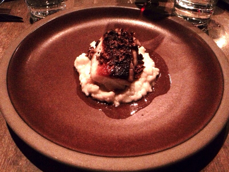 Smoked filet of Pacific ling cod, cauliflower, risotto @ L'Abattoir