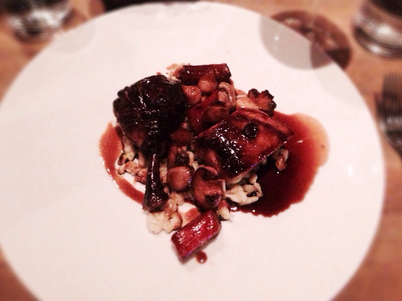 Coq au Vin, red wine braised chicken, lardons and spaetzle @ L'Abattoir