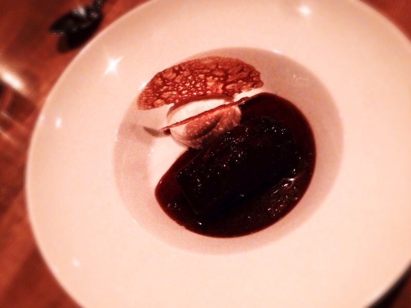 Sticky toffee pudding, whipped creme fraiche @ L'Abattoir