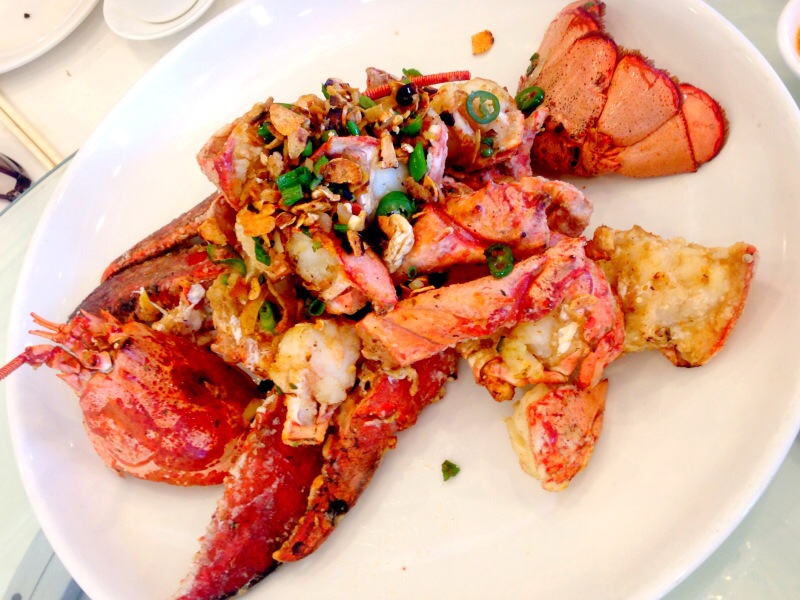 Fried Whole Lobster with Chilli and Salt