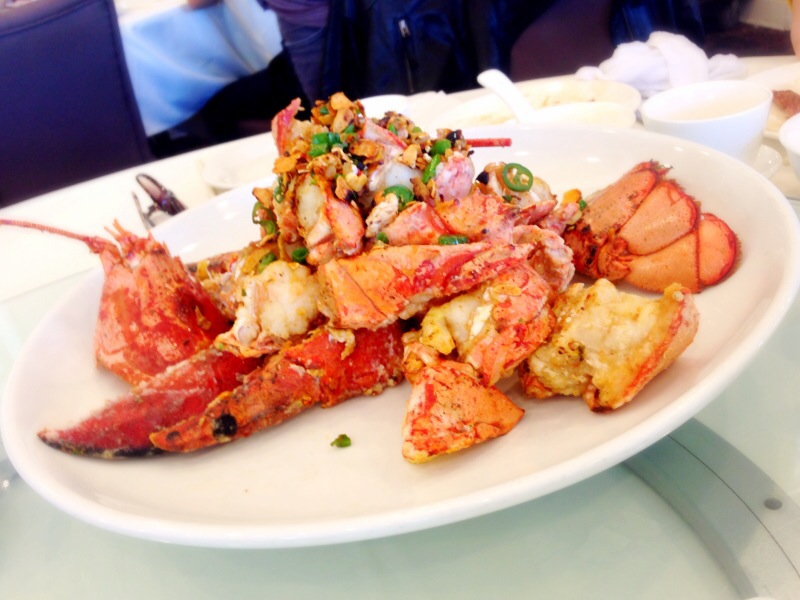 Fried  Whole Lobster with Chilli and Salt