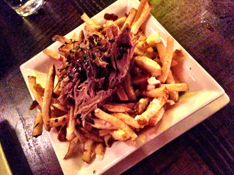 decadent  duck confit poutine @ sidecar kitchen and bar