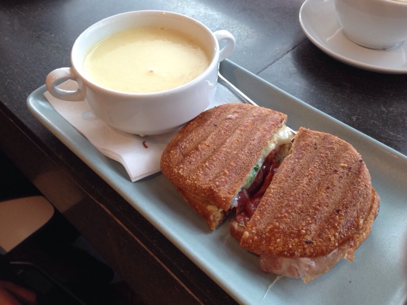 soup and  sandwich @ giovane cafe