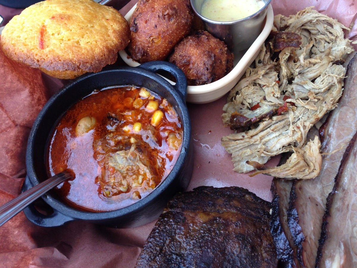 Brunswick Stew and Bit of Pork and Beef Platter