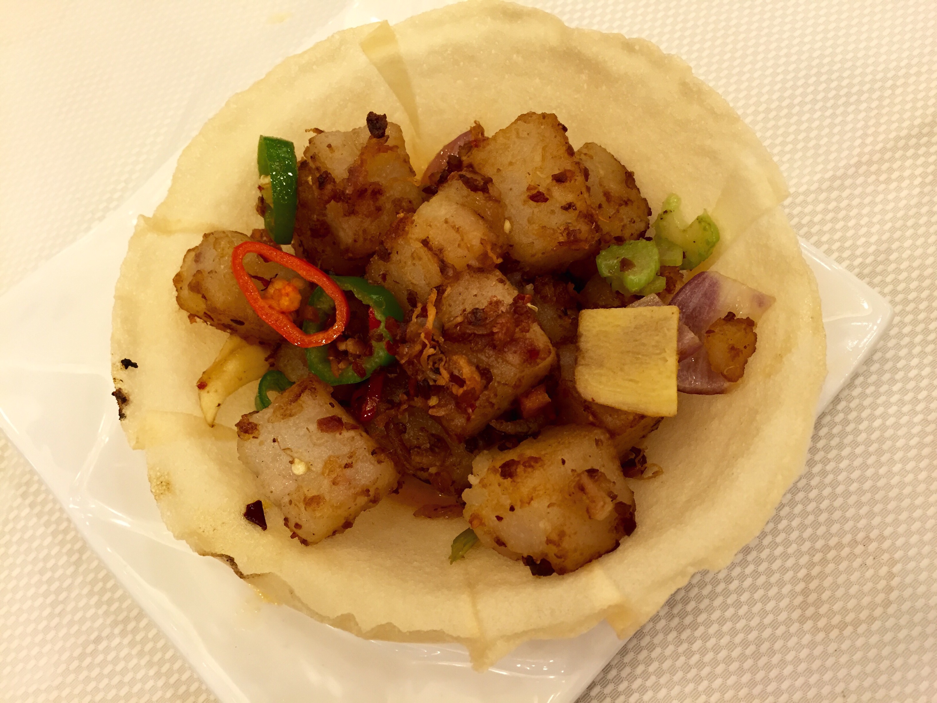 Radish Cakes with XO Sauce