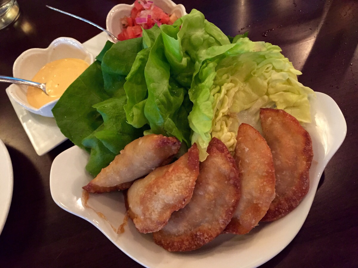 lettuce wrapped crispy pork taco