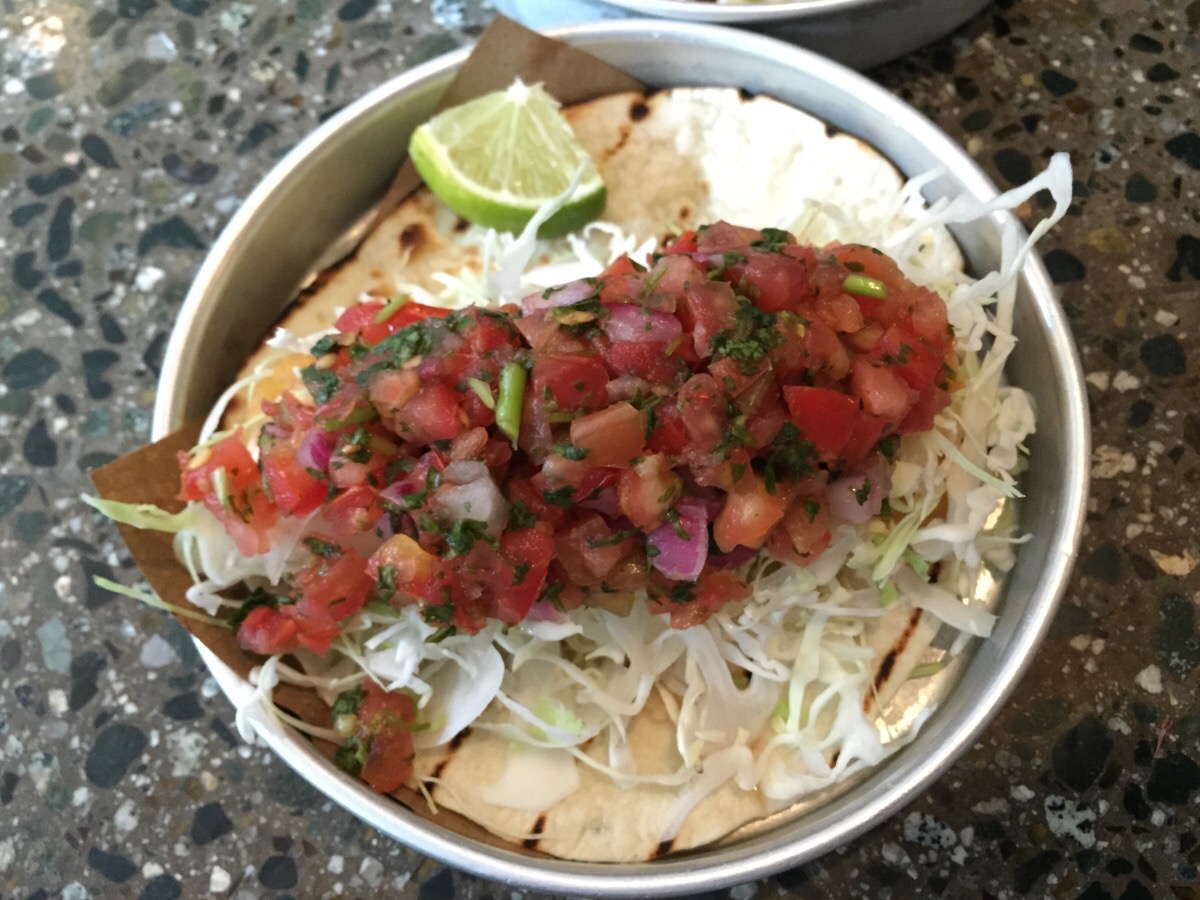 fish taco - pacific cod, salsa fresca, chipotle mayo