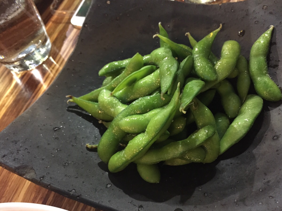 edamame with truffle oil
