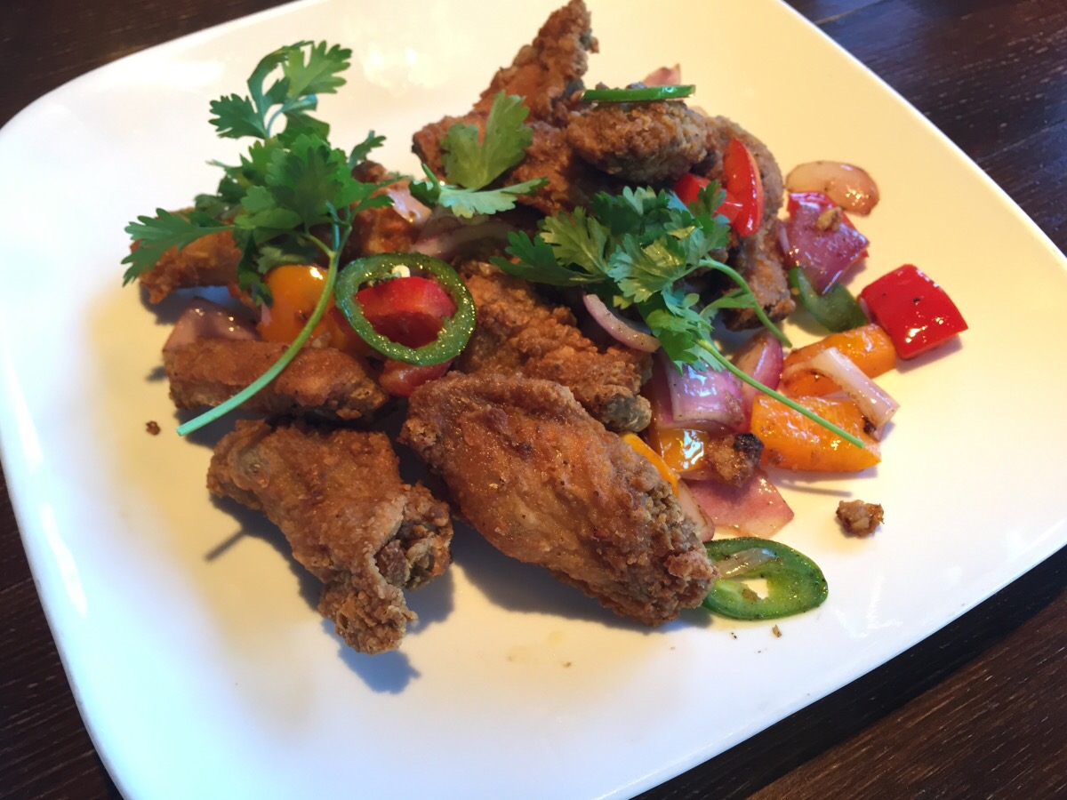 salted fried chicken wings