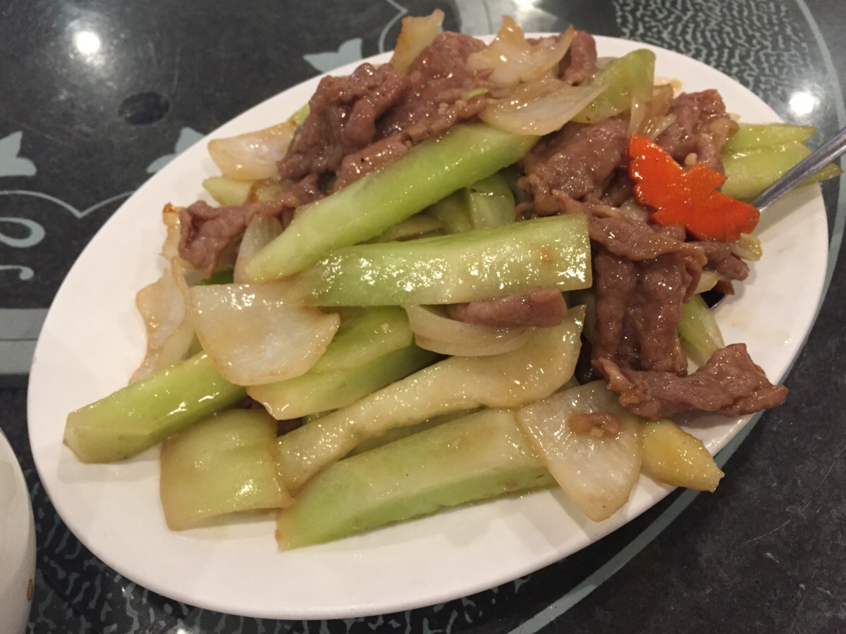 beef stir-fry with honeydew