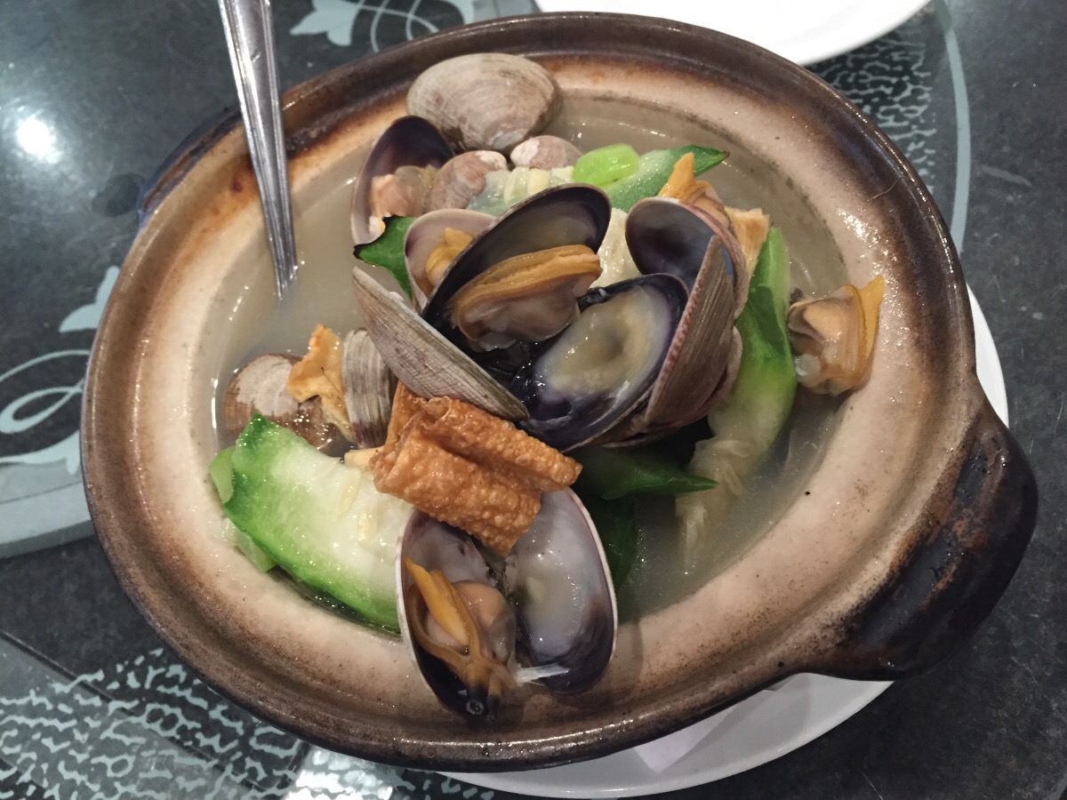 claim broth with silk squash and bean curd sheet