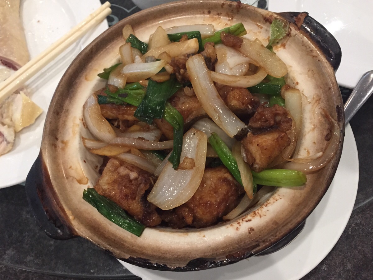 halibut stir-fry with ginger and onion