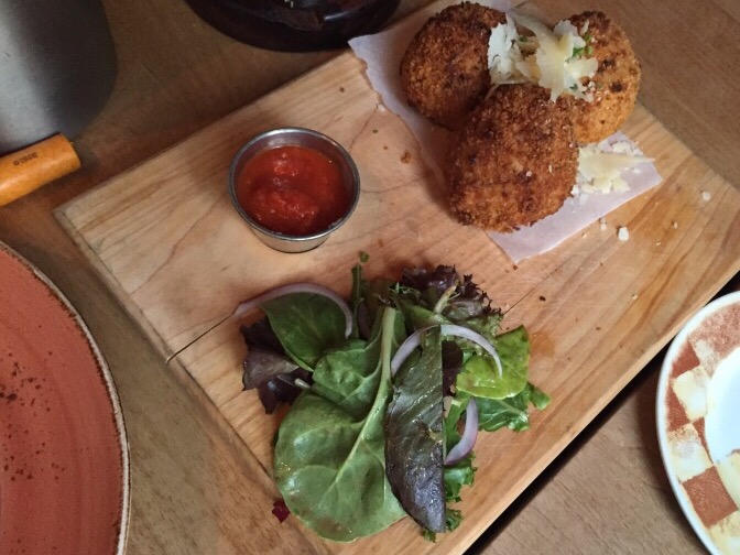 ARANCINI - rice balls stuffed with ragu, melted mozzarella