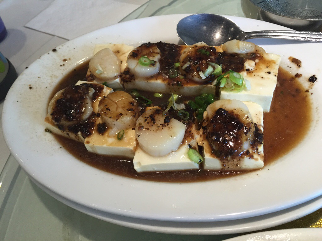 steamed tofu and scallop