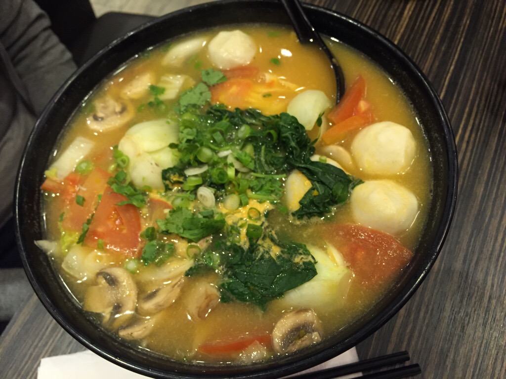 Rice Noodles in Tomato and Squash Fish Soup