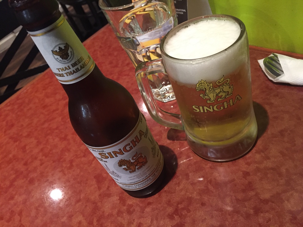 single beer at lemongrass thai bistro