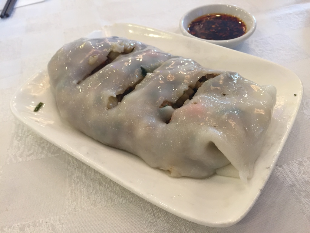special rice roll with mushroom and minced pork