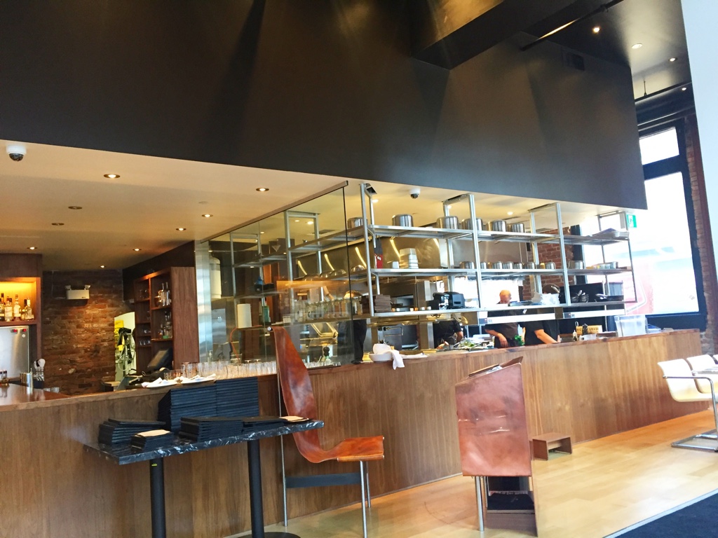 open kitchen at Bauhaus Restaurant