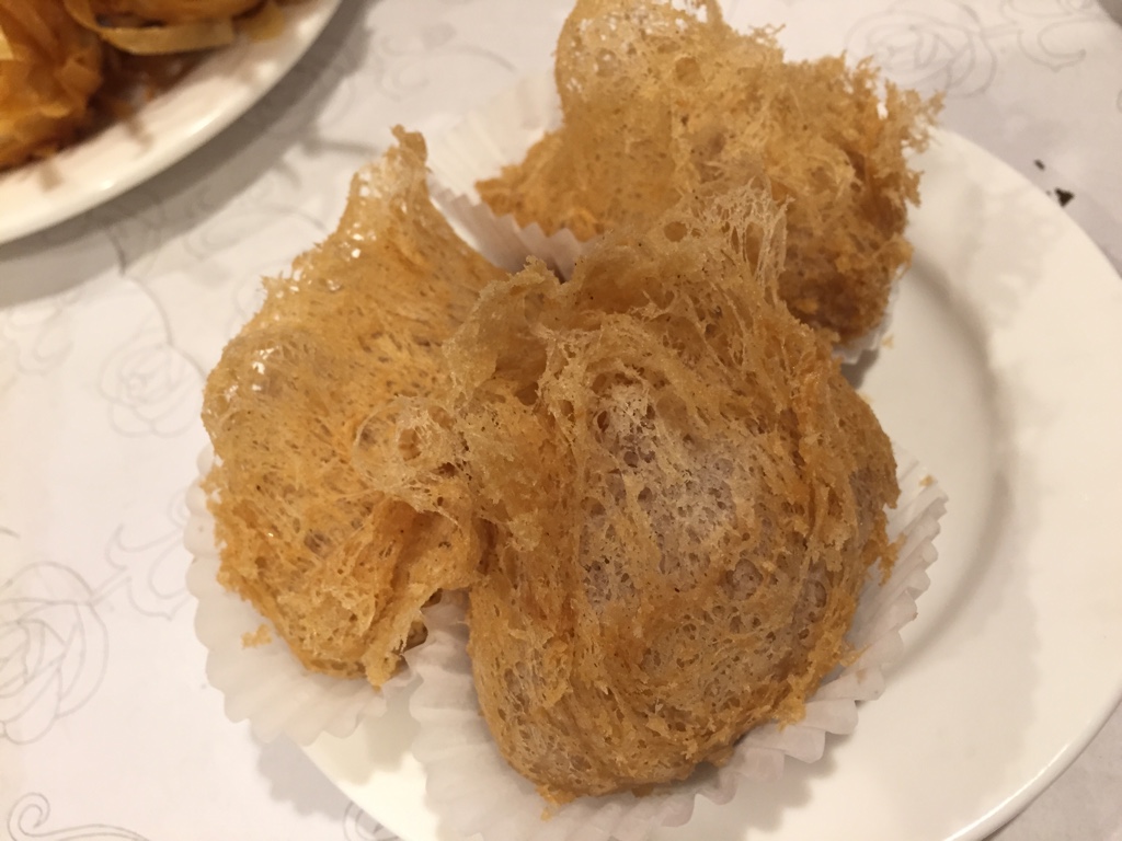 fried taro dumplings