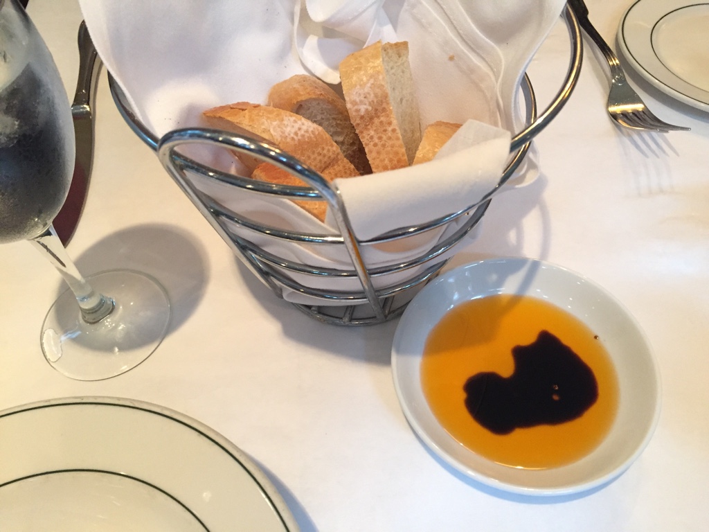house bread with balsamic and lobster oil
