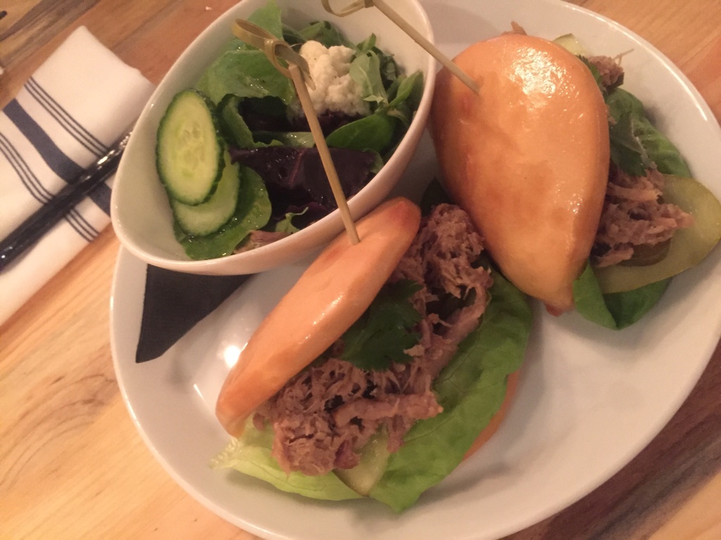 pulled pork bao sandwich