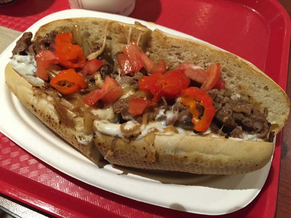 cheese steak on hand-made bread