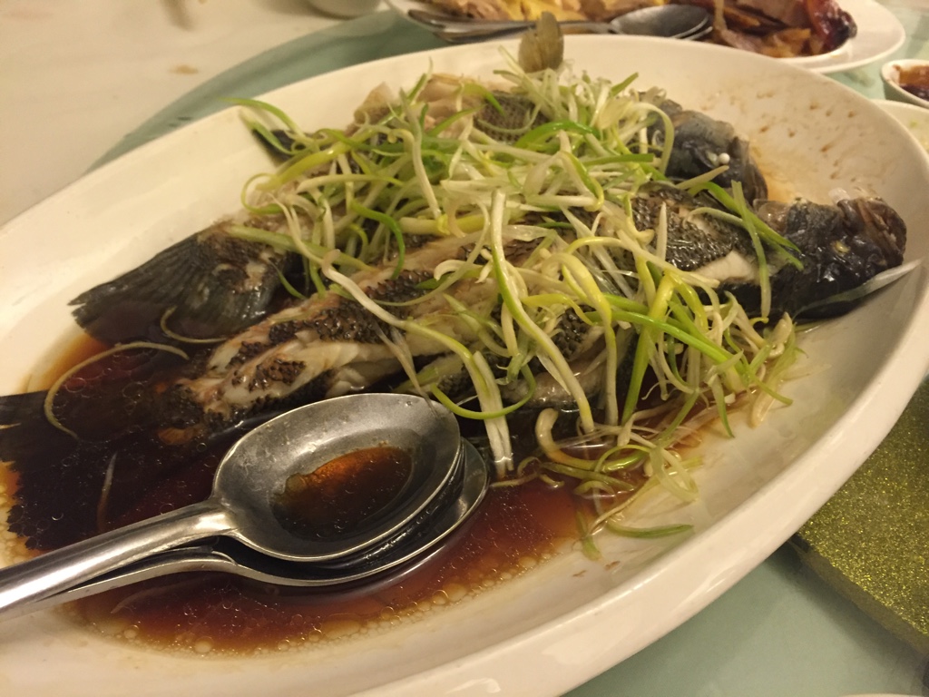 steamed black bass