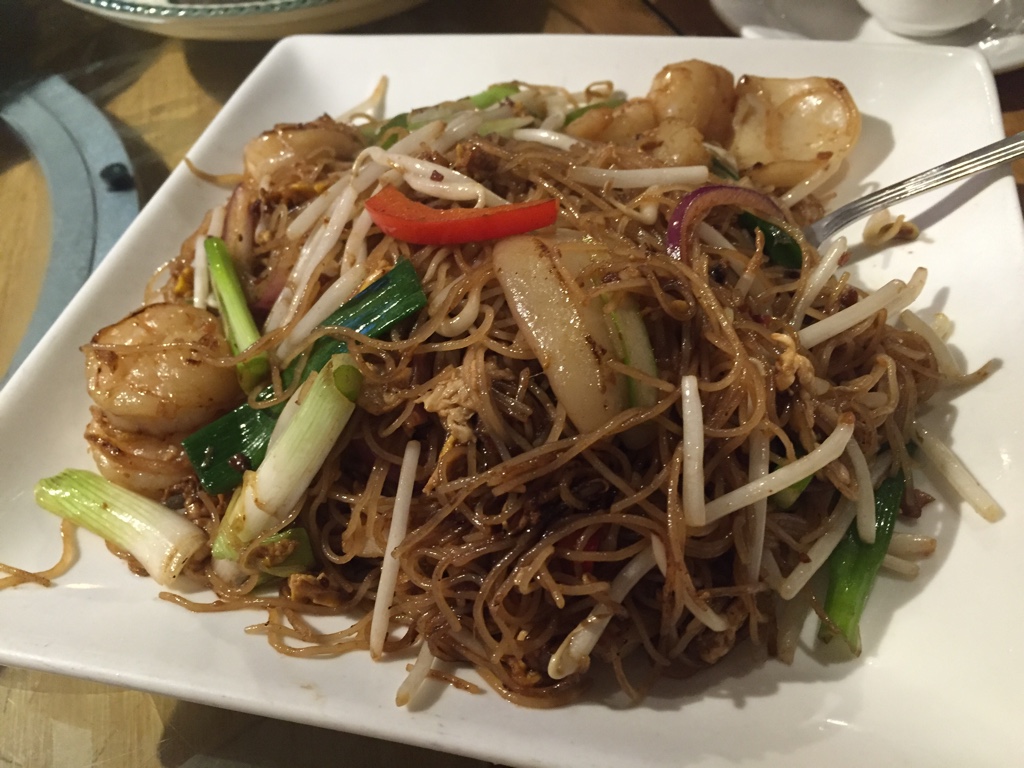 seafood rice noodle stir fry