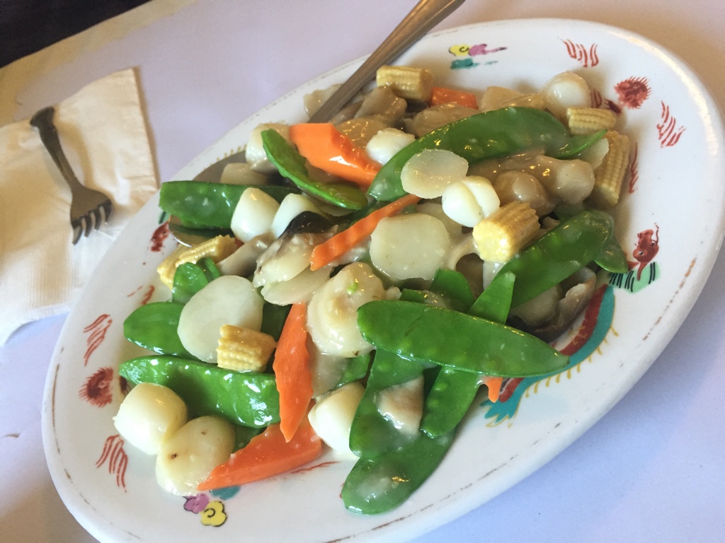 Scallops with Snow Peas