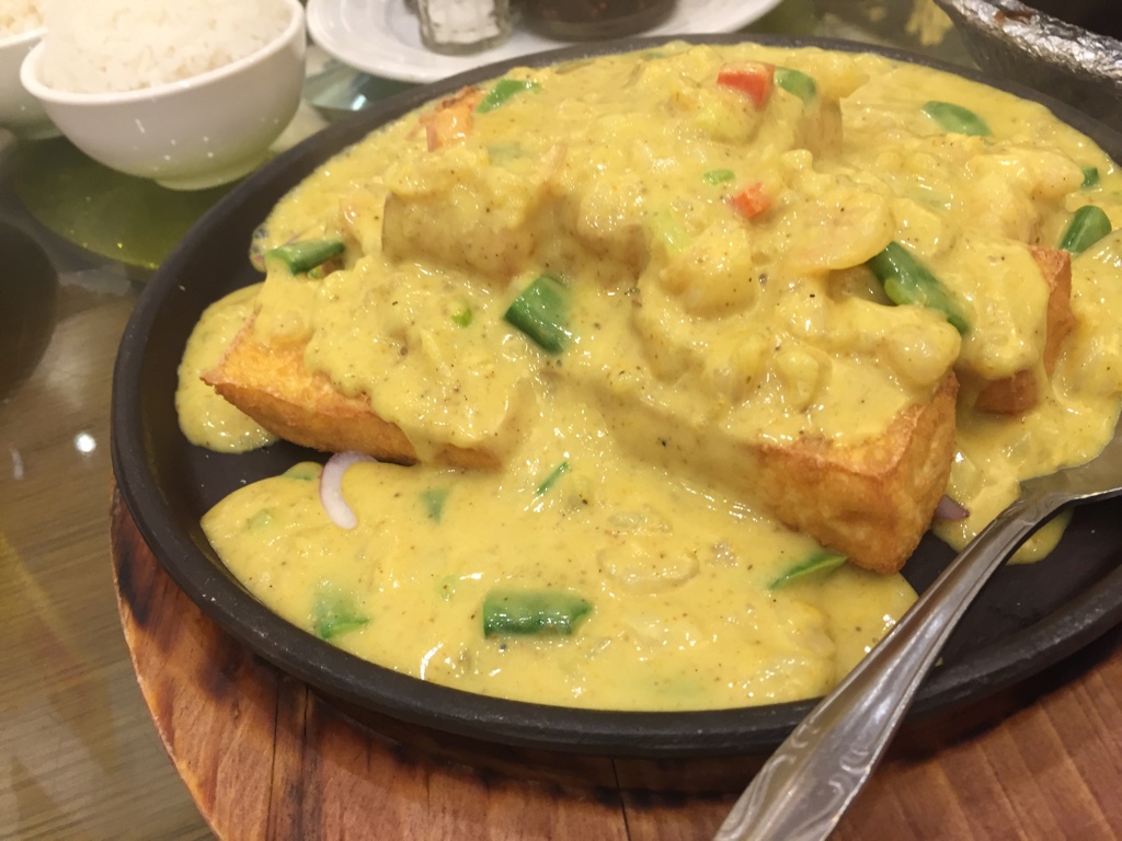 Seafood and Egg Tofu in Portuguese Curry Sauce