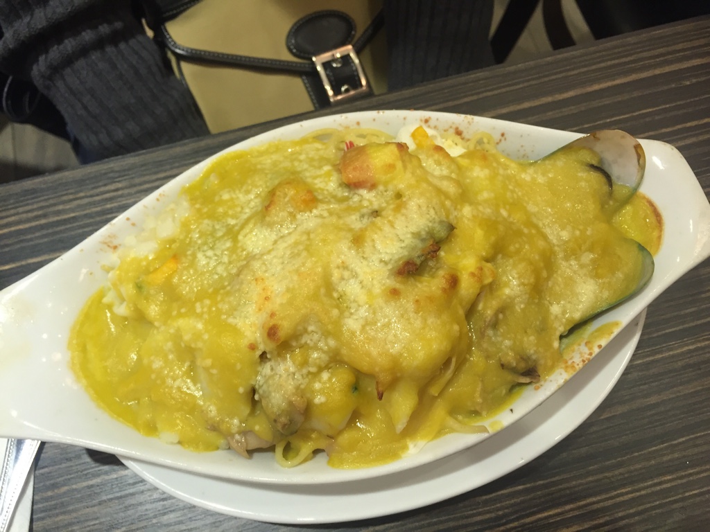 Baked Portuguese Curry Seafood on Rice