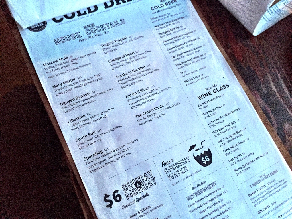 cocktails at ba bar seattle