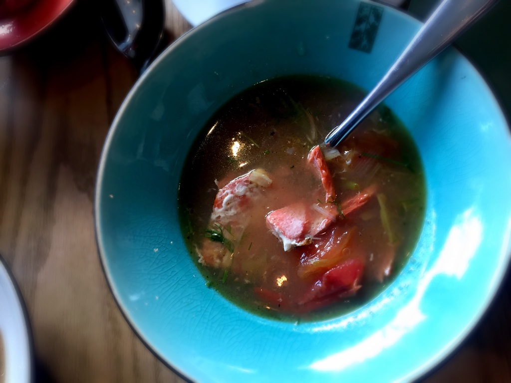 Canh Ca Thì Là - Wild Sockeye Salmon, fresh tomato and dill soup.