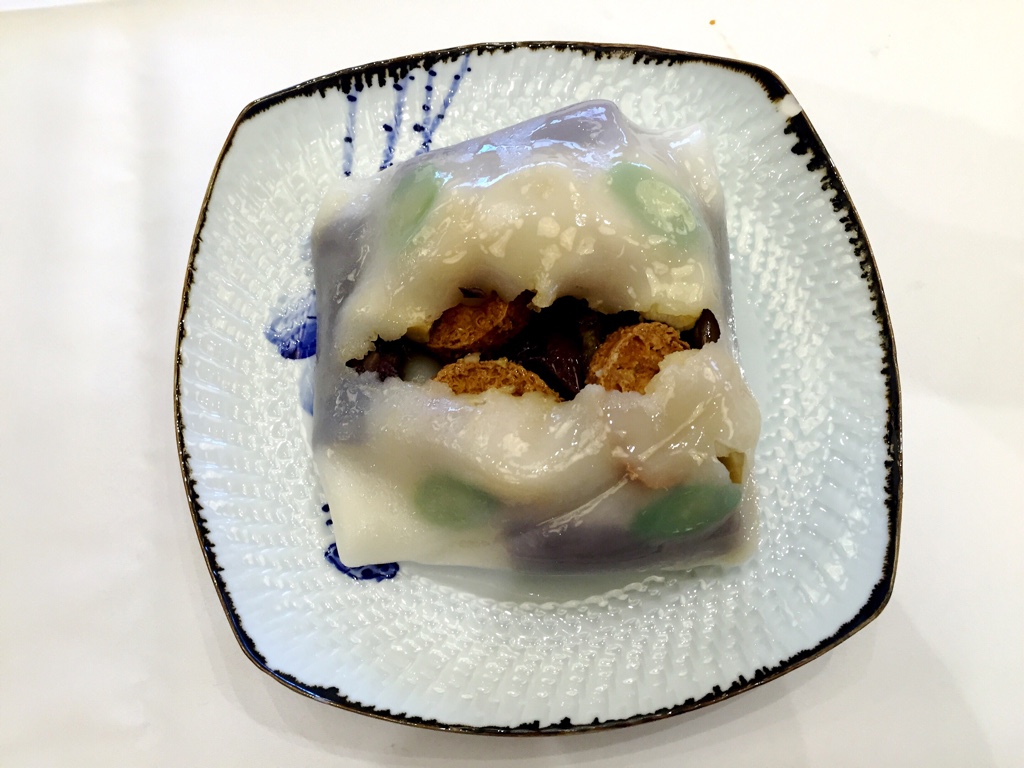 Special Rice Noodle Roll with Scallop, Tofu and Eggplant