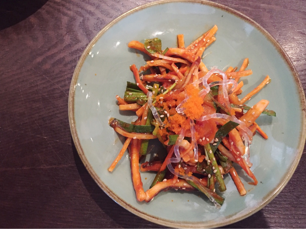 Tang–pyungchae (Spicy Squid and Noodle Salad)