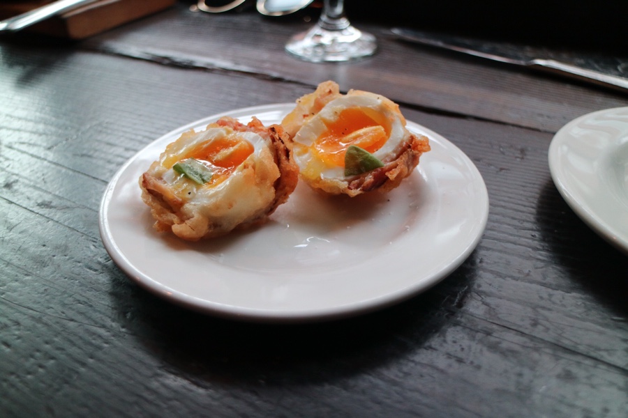 crispy bacon and egg