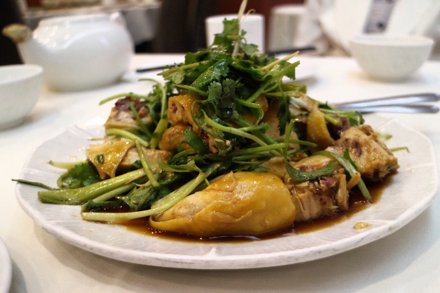 "Lo Gai" - Steamed Chicken with Soy Sauce and Fresh Herbs