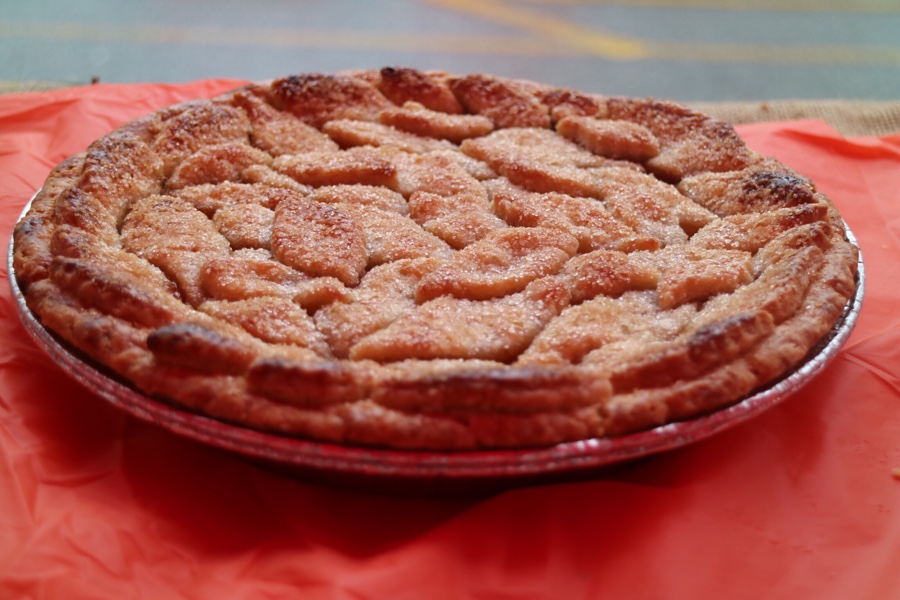 Pear and Concord Grape Pie