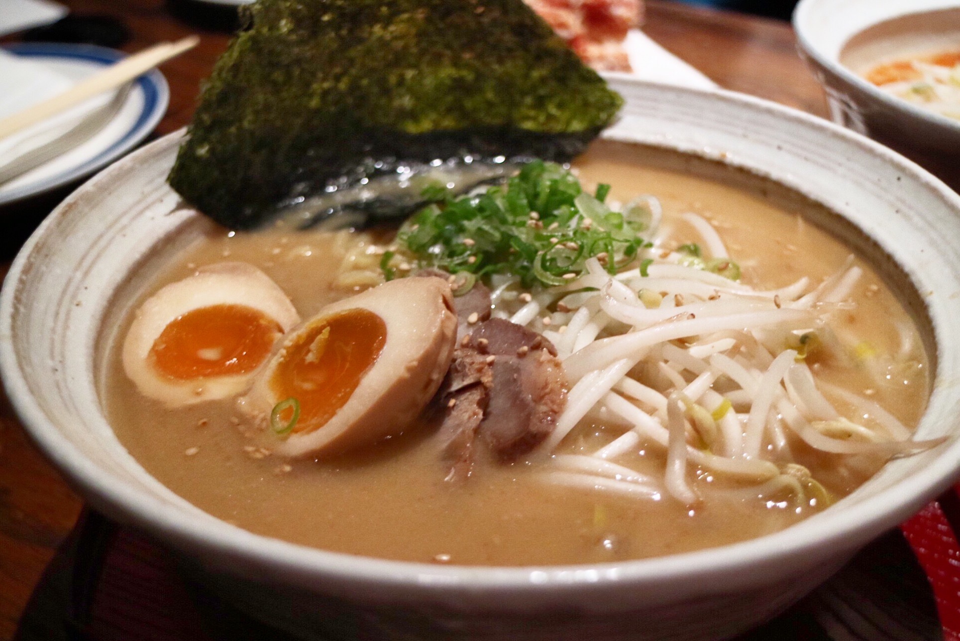 miso ramen with ajitama