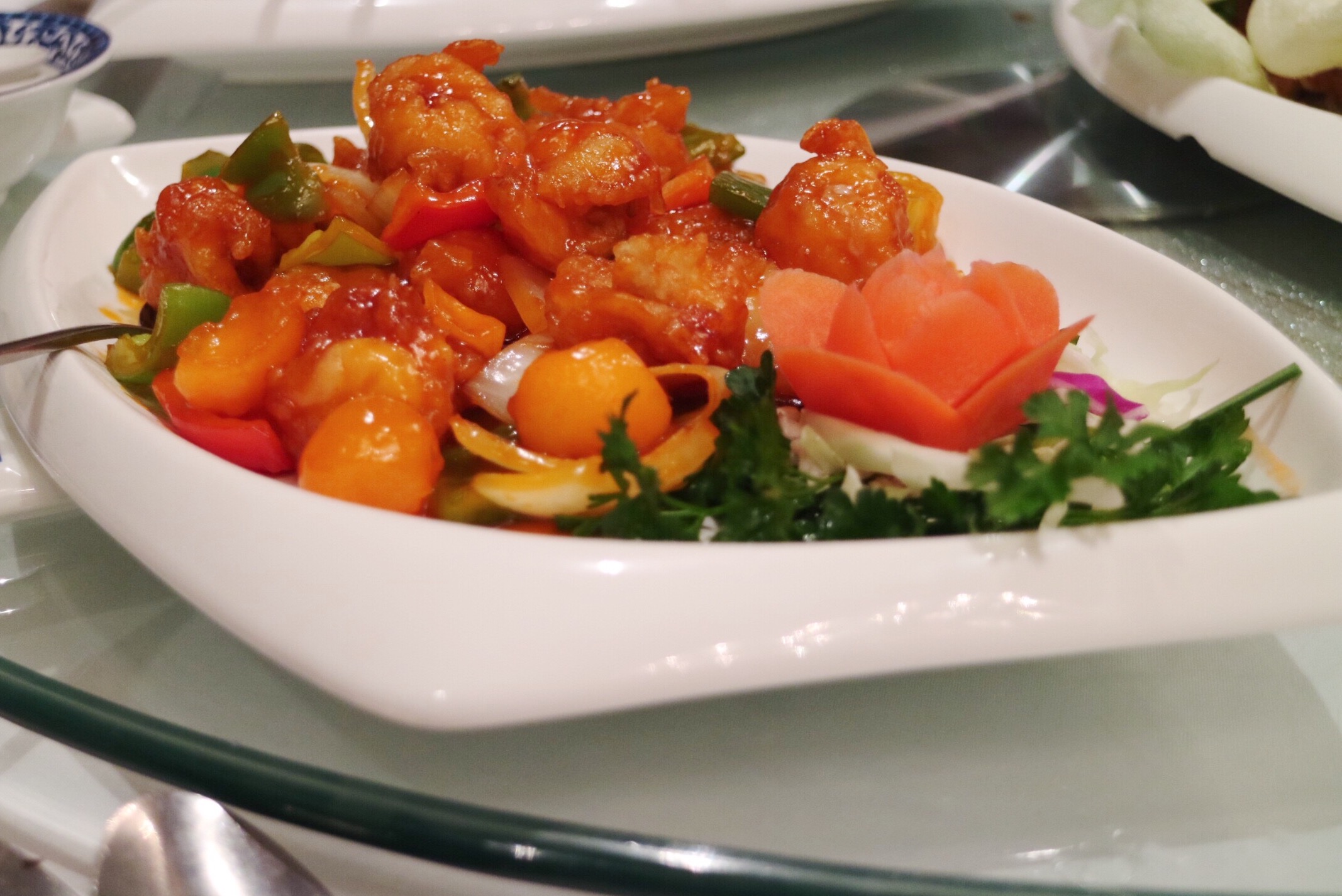 sweet and sour prawns