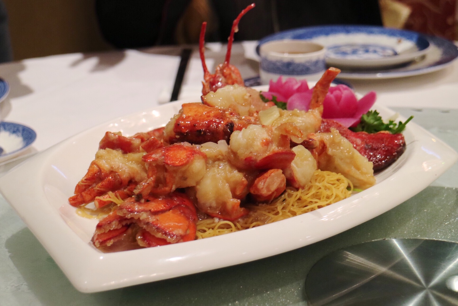 sautéed lobster in superior broth with egg noodles