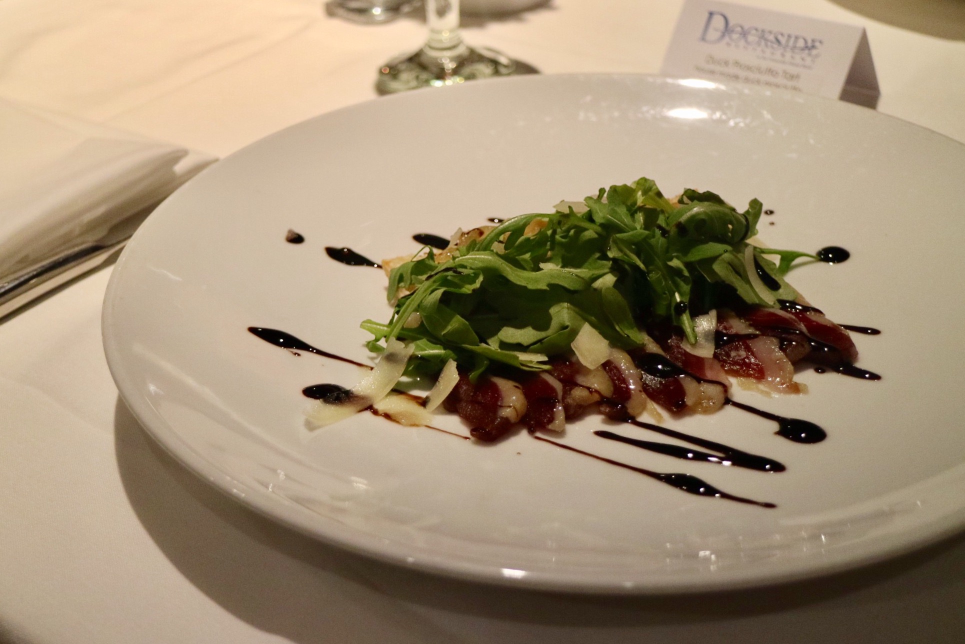 duck prosciutto tart