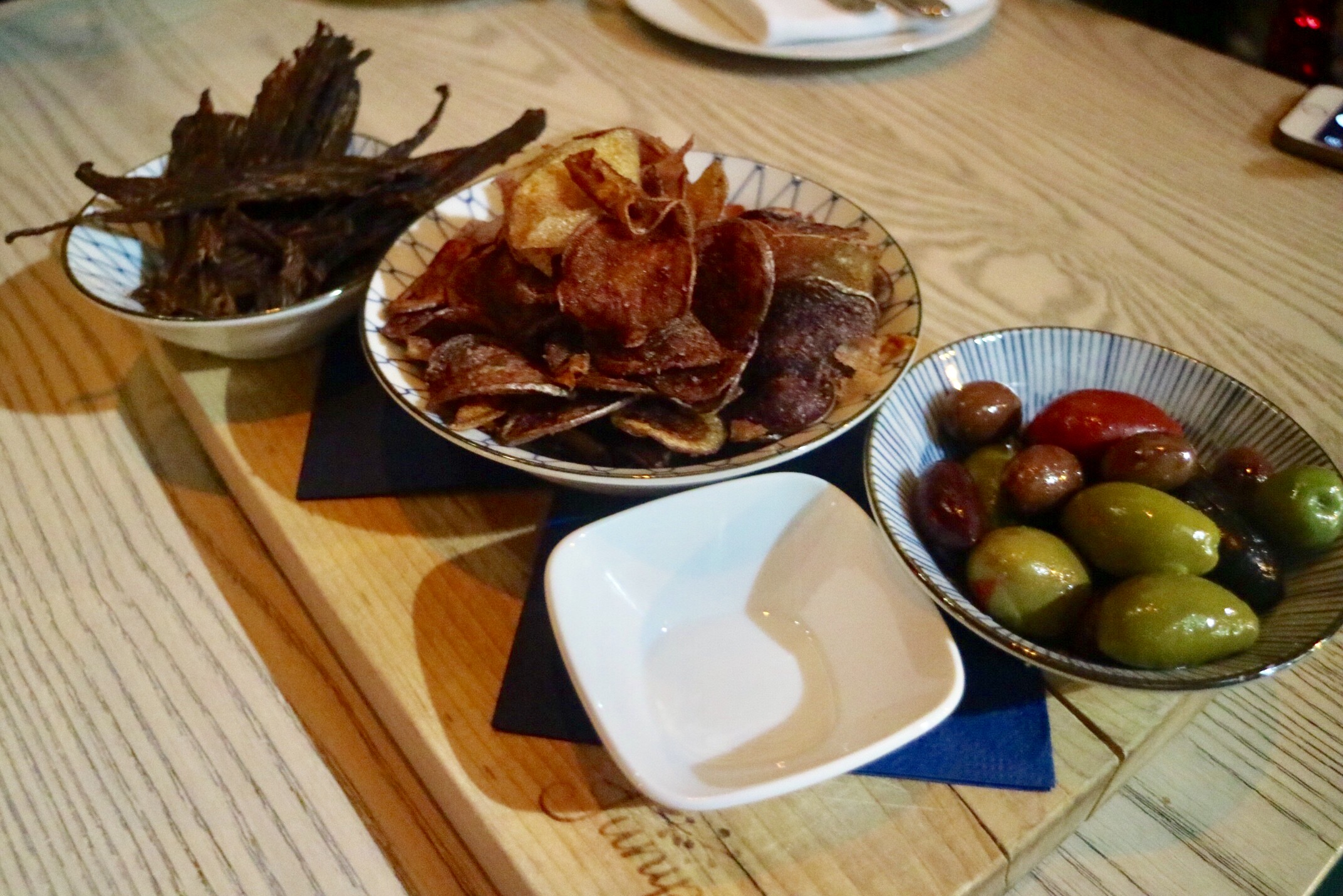 Snacks on Wood Board