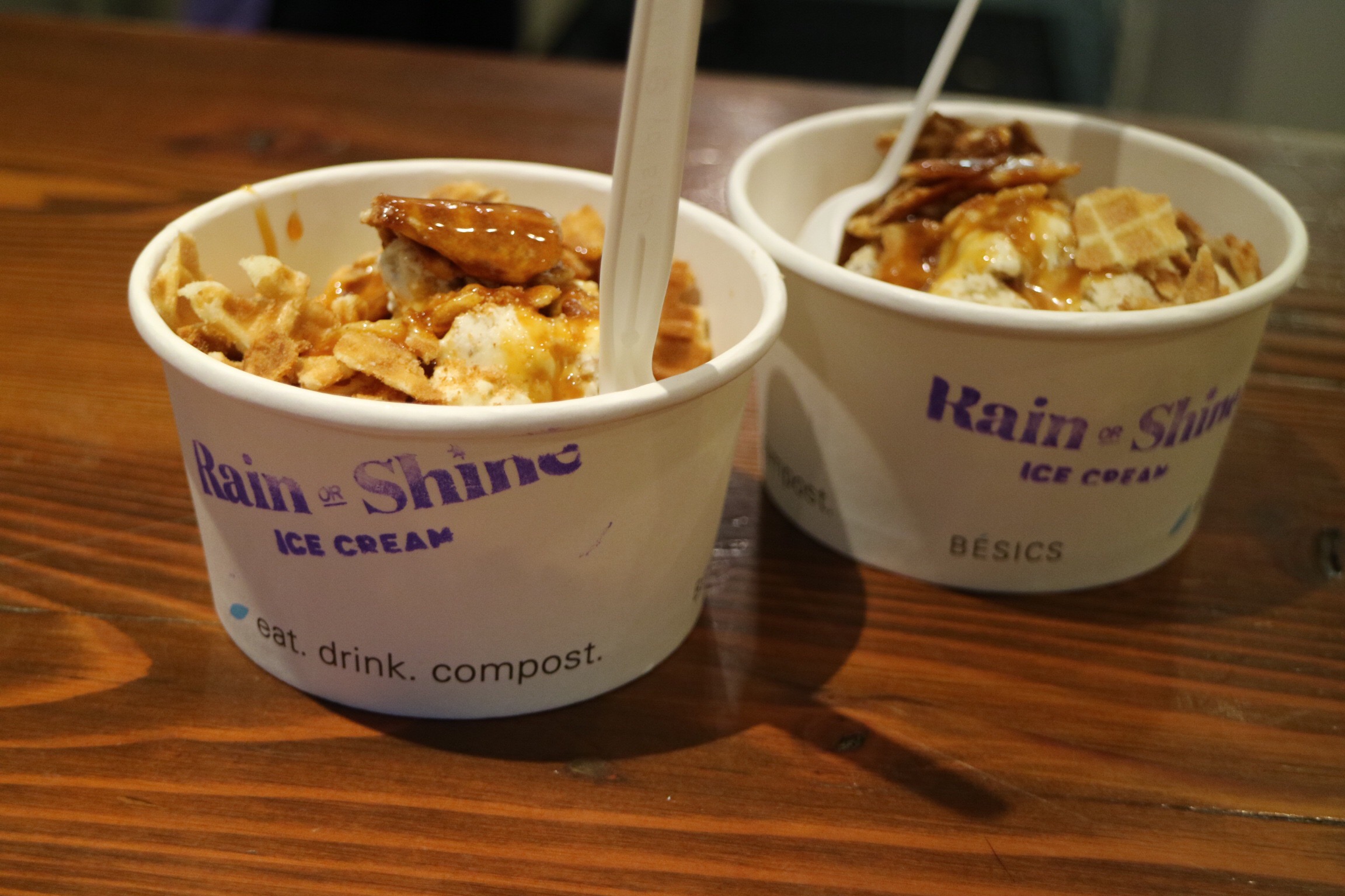 "Banana Pudding" ice cream at Rain Or Shine Ice Cream